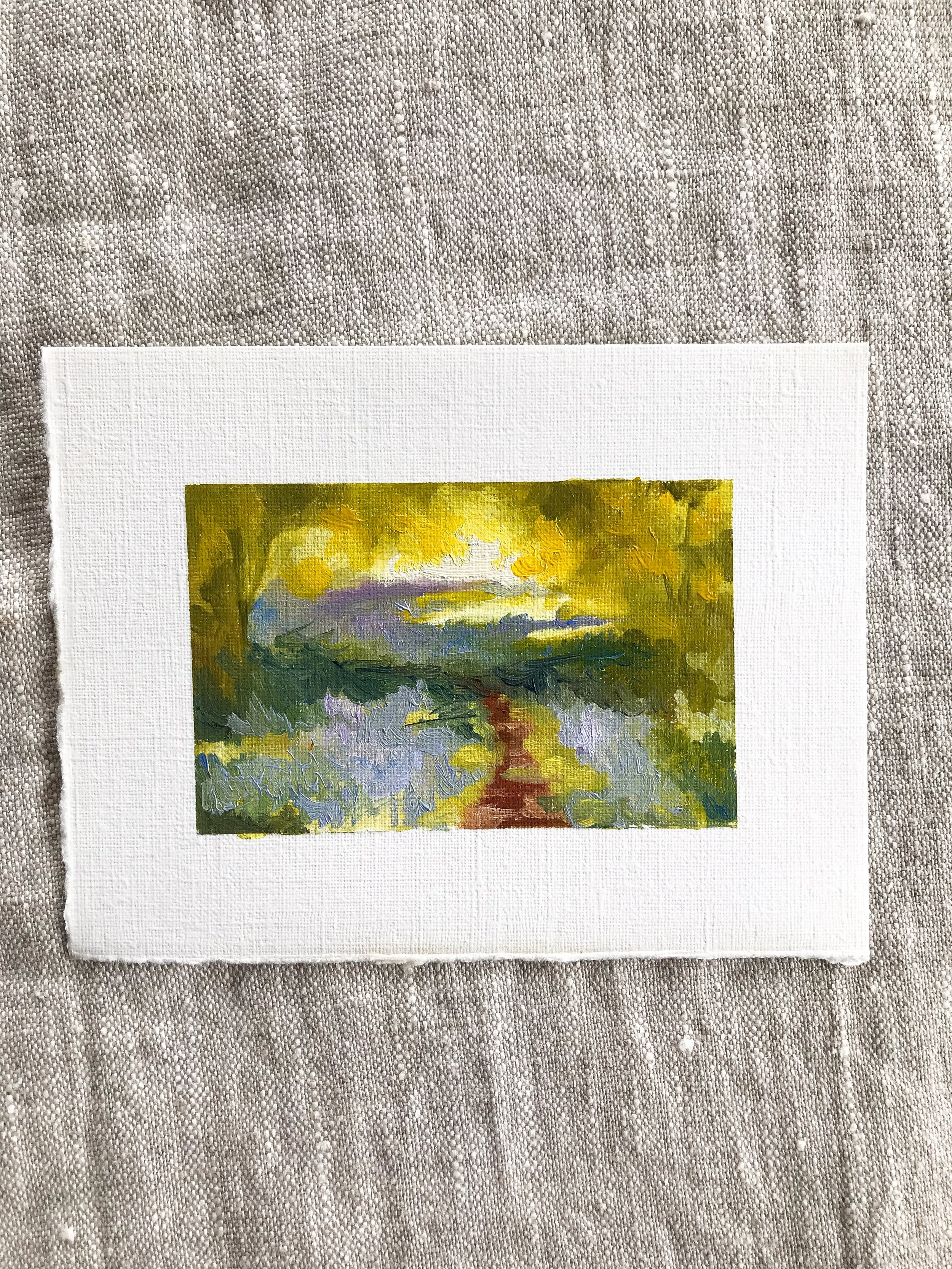 'Blue Bell Wood Study' - Oil on paper