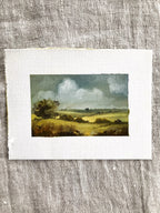 'Spring Fields' - Oil on paper original