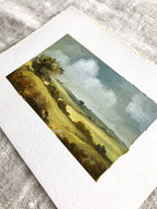 'Spring Fields' - Oil on paper original