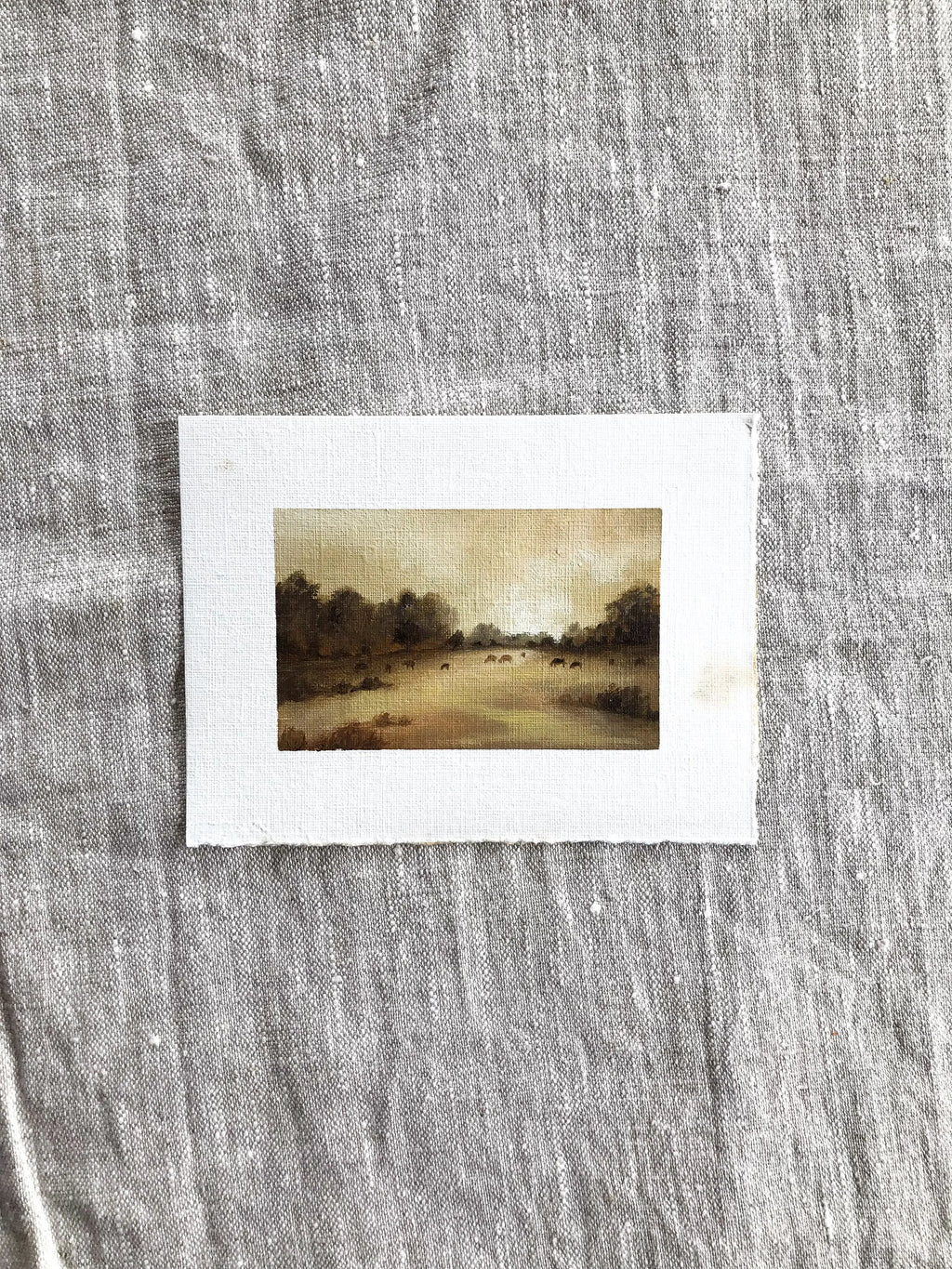 'Quiet Fields' - Oil on paper