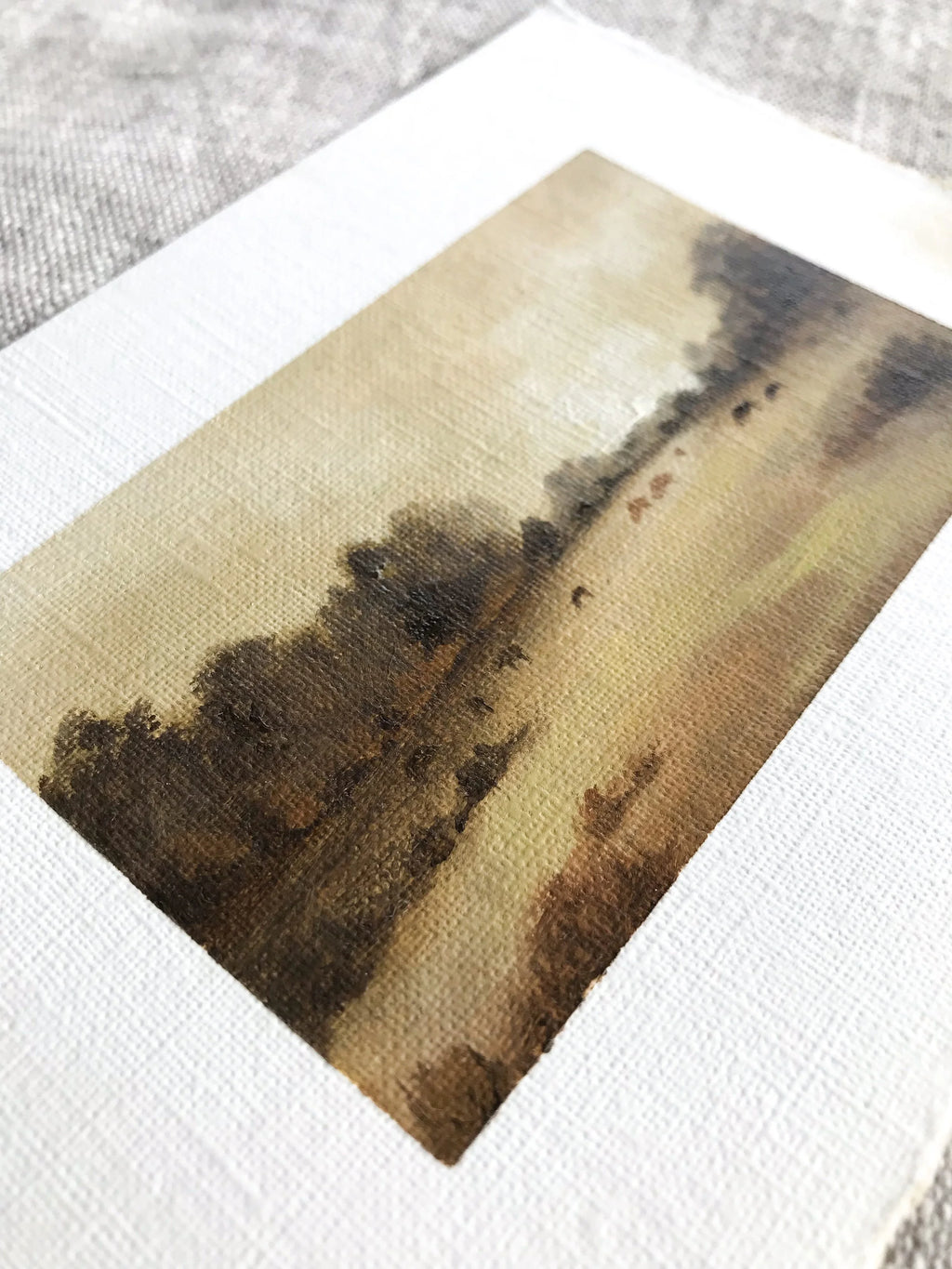 'Quiet Fields' - Oil on paper