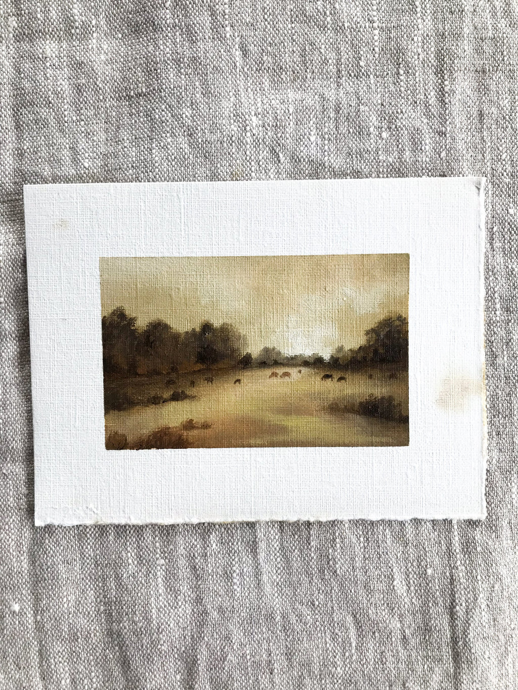 'Quiet Fields' - Oil on paper